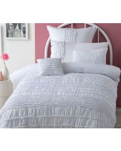 Jenni White Quilt Cover Set