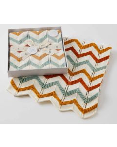 Zig Zag Crochet 100% Cotton Knitted Baby Blanket