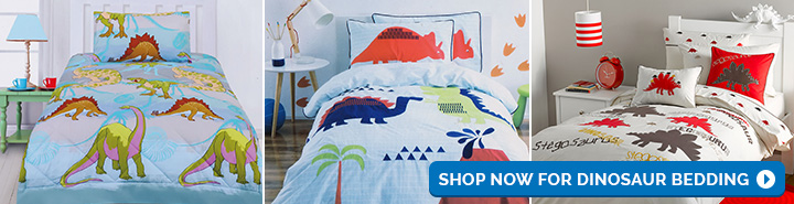 Shop now for dinosaur kids' bedding